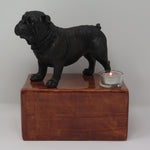 Engelse Bulldog Urn met theelichtje