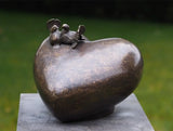 Groot Hart met Duiven Brons | FV0551BRW-BI