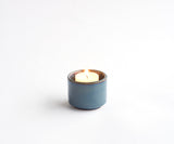 HELIOS – tealight holder in green &amp; blue ceramic 