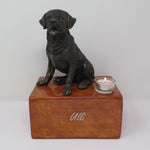 Labrador urn met theelichtje