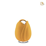 K1050 Tulip Keepsake Urn Yellow &amp; Pol Silver 