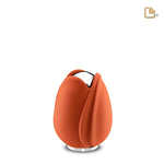 K1051 Tulp Aandenken Urn Oranje & Pol Zilver