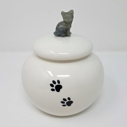 Keramische Katten Urn | Glanzend | Kalani