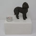 Labradoodle urn met theelichtje