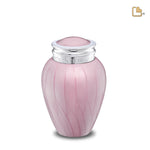 M667 Blessing Medium Urn Pearl Pink &amp; Polish Silver 