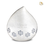 LoveDrop Mother of Pearl White &amp; Brushed Pewter P635L 