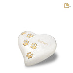Medium Hart Parelmoer Wit & Geborsteld Goud | P638M