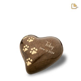 Keepsake Hart Parelmoer Brons & Geborsteld Goud | P639K