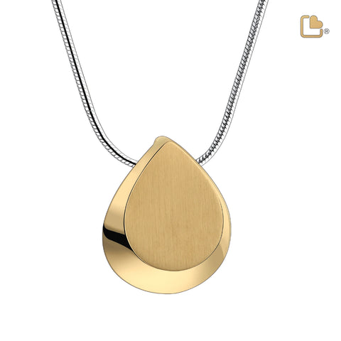 PD1025 Drop Ashes Pendant Pol &amp; Bru Gold Vermeil