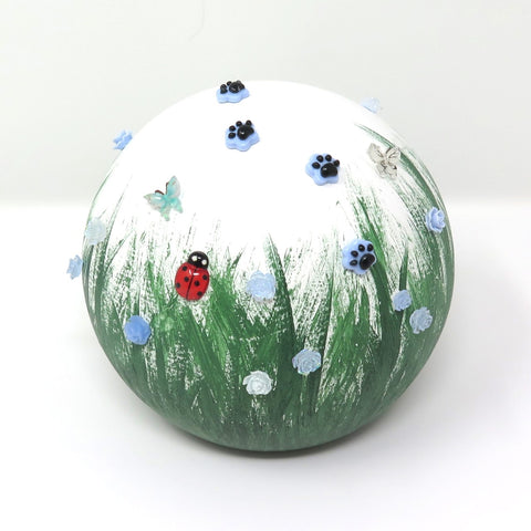 Dieren Urn | Keramische bal Blauw |