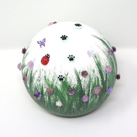 Dieren Urn | Keramische bal Paars |
