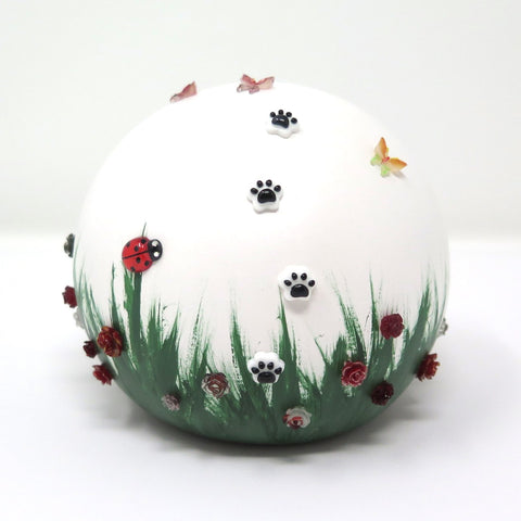 Dieren Urn | Keramische bal Rood |