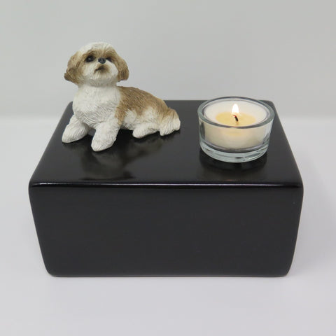 Shih Tzu urn met theelichtje UNIKAT