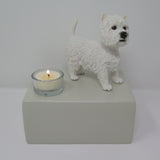 West Highland Terrier urn design urn met theelichtje