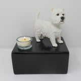 West Highland Terrier urn design urn met theelichtje