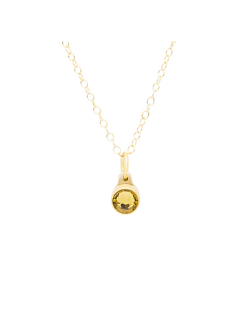 Birthstone hanger | November | Citrien | Verguld