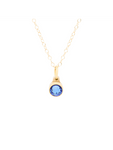 Birthstone hanger | September | Saffier | Verguld