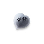 Frosted pebble heart black-white melange pootjes F-U36PHBLM-POO