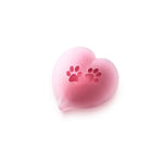 Frosted pebble heart baby roze pootjes F-U36PHBR-POO