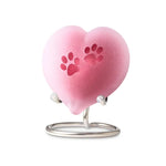 Frosted pebble heart baby roze pootjes F-U36PHBR-POO