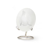 Frosted pebble ovaal transparant hond F-U36PTR-HON