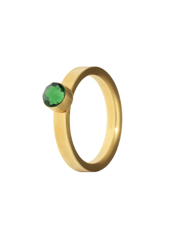 Birthstone ring Augustus groene peridoot goud