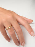 Birthstone ring November citrien goud