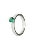 Birthstone ring Mei smaragd staal