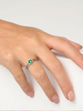 Birthstone ring Mei smaragd staal