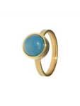 Gouden Ring – Blauwe Agaat