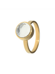 Ring kristal facet goud