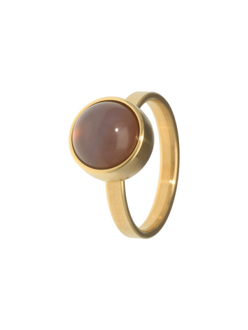 Gouden Ring – Grijze Maansteen