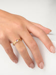 Birthstone ring Oktober roze toermalijn goud