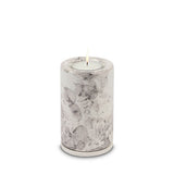 Mini-Urne in keramiek - Tealight Keepsake - Witte marmering | UCUTC03