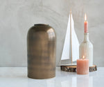 PELION – handmade urn in copper-colored metallic ceramic