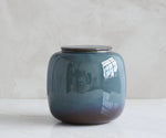 SERES – handmade urn in green &amp; blue ceramic 