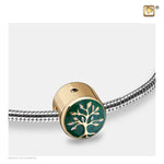 Tree of Love Parelmoer Groen & Gepolijst Goud Vermeil BD2121