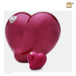 LoveHeart Parelmoer Rood & Gepolijst Zilver Swarovski K1000