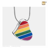 Leaning Heart Pride Rainbow Gepolijst Zilver PD1003