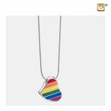 Leaning Heart Pride Rainbow Gepolijst Zilver PD1003