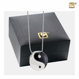 YingYang Parelmoer Wit & Midnight & Gepolijst Zilver PD1310