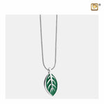 Elegant Leaf Pearl Green & Gepolijst Zilver PD1560