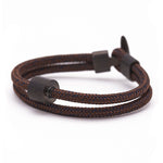 As armband – Black Edition – Marine koord Bruin en marineblauw