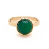 Gouden Ring – Groene Agaat