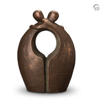 Keramische urn brons Afscheid UGK014B