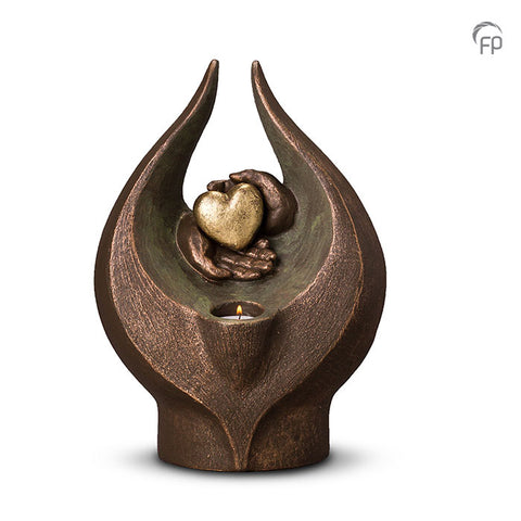 Keramische urn brons Gevoelens (waxine) UGK030BT