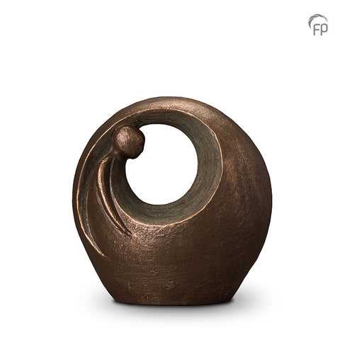 Keramische urn brons Eenzaam, maar niet Alleen UGK039B