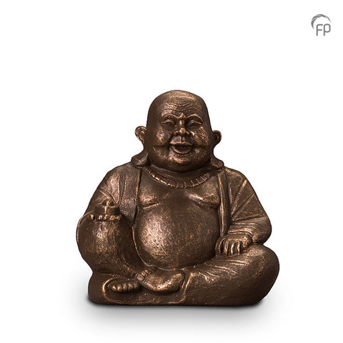 Keramische urn brons Boeddha UGK042A