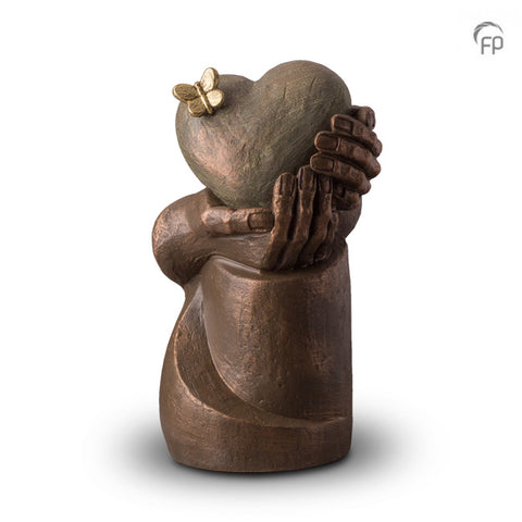 Keramische urn brons Hartepijn UGK065B