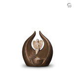 Keramische urn brons Beschermengeltje (waxine) UGK303AT